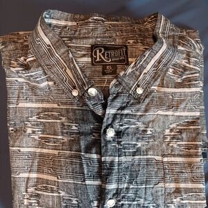 Retrofit Gray and White Men's Casual Shirt